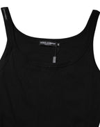 Dolce & Gabbana Black Cotton Sleeveless Women Tank Top