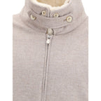 Brunello Cucinelli Beige Cashmere Bomber