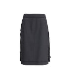 Margiela Black Polyester Midi Skirt