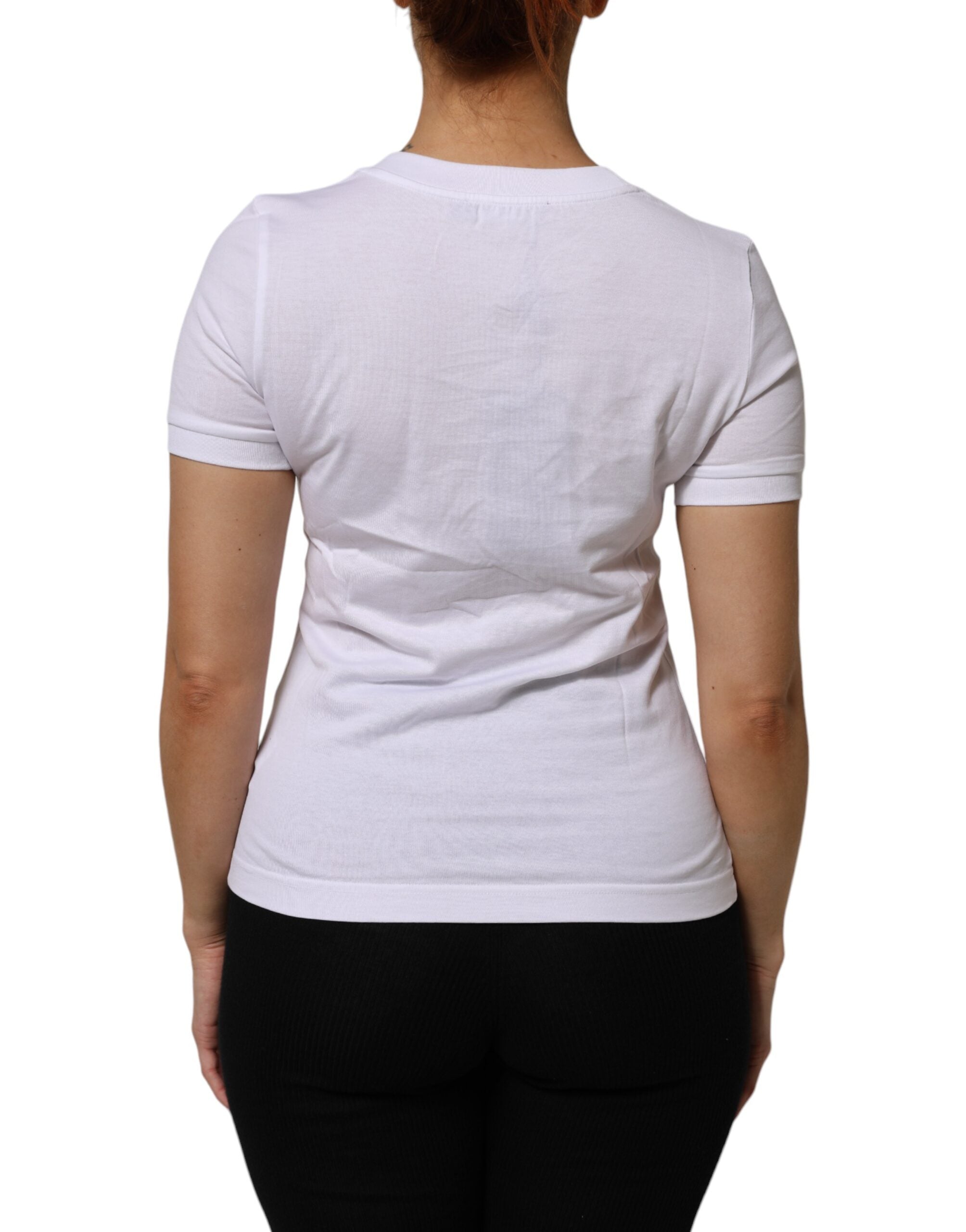 Dolce & Gabbana T-Shirt White Cotton Round Neck Short Sleeves I