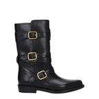 Celine Black Leather Flat Boots