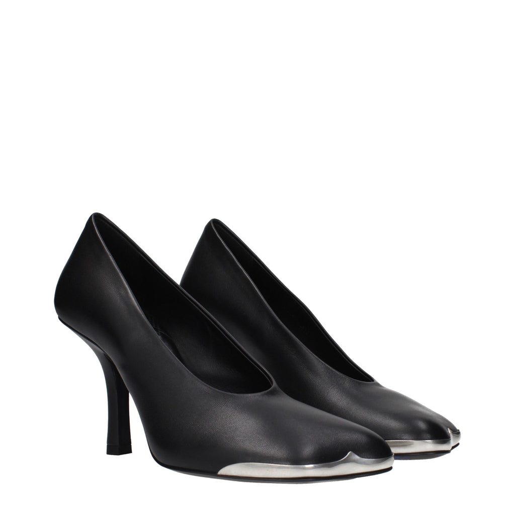 Burberry Black Leather High Heel Pumps