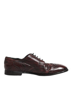 Dolce & Gabbana Bordeaux Leather Lace Up Dress Derby Shoes