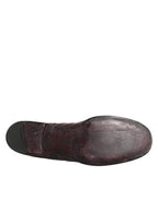 Dolce & Gabbana Bordeaux Leather Lace Up Dress Derby Shoes