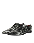 Dolce & Gabbana Marbled Pattern Dress Lace Up Derby Shoes