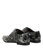 Dolce & Gabbana Marbled Pattern Dress Lace Up Derby Shoes