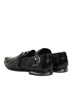 Dolce & Gabbana Black Embellished Dress Monk Strap Shoes