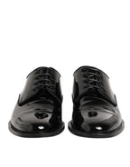 Dolce & Gabbana Black Leather Lace Up Derby Formal Dress Shoes