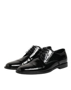 Dolce & Gabbana Black Leather Lace Up Derby Formal Dress Shoes