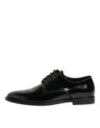 Dolce & Gabbana Black Leather Lace Up Derby Formal Dress Shoes
