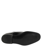 Dolce & Gabbana Black Leather Lace Up Derby Formal Dress Shoes