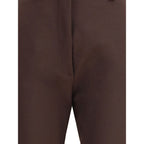 The Latest Brown Polyester Skinny Pants