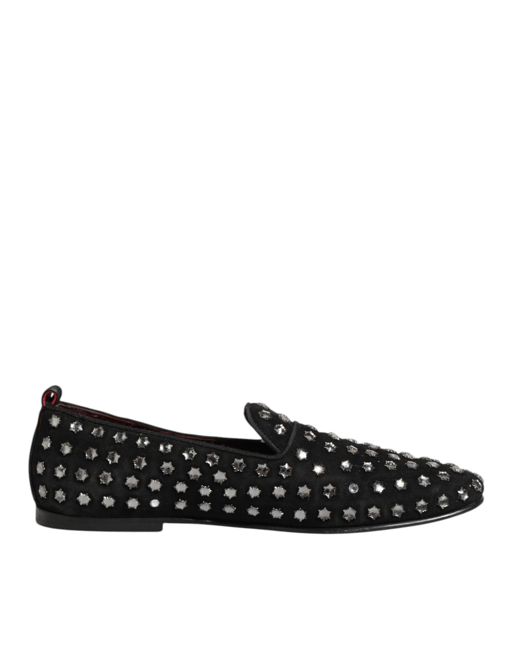Dolce & Gabbana Black Crystal Embellished Loafers Dress Shoes