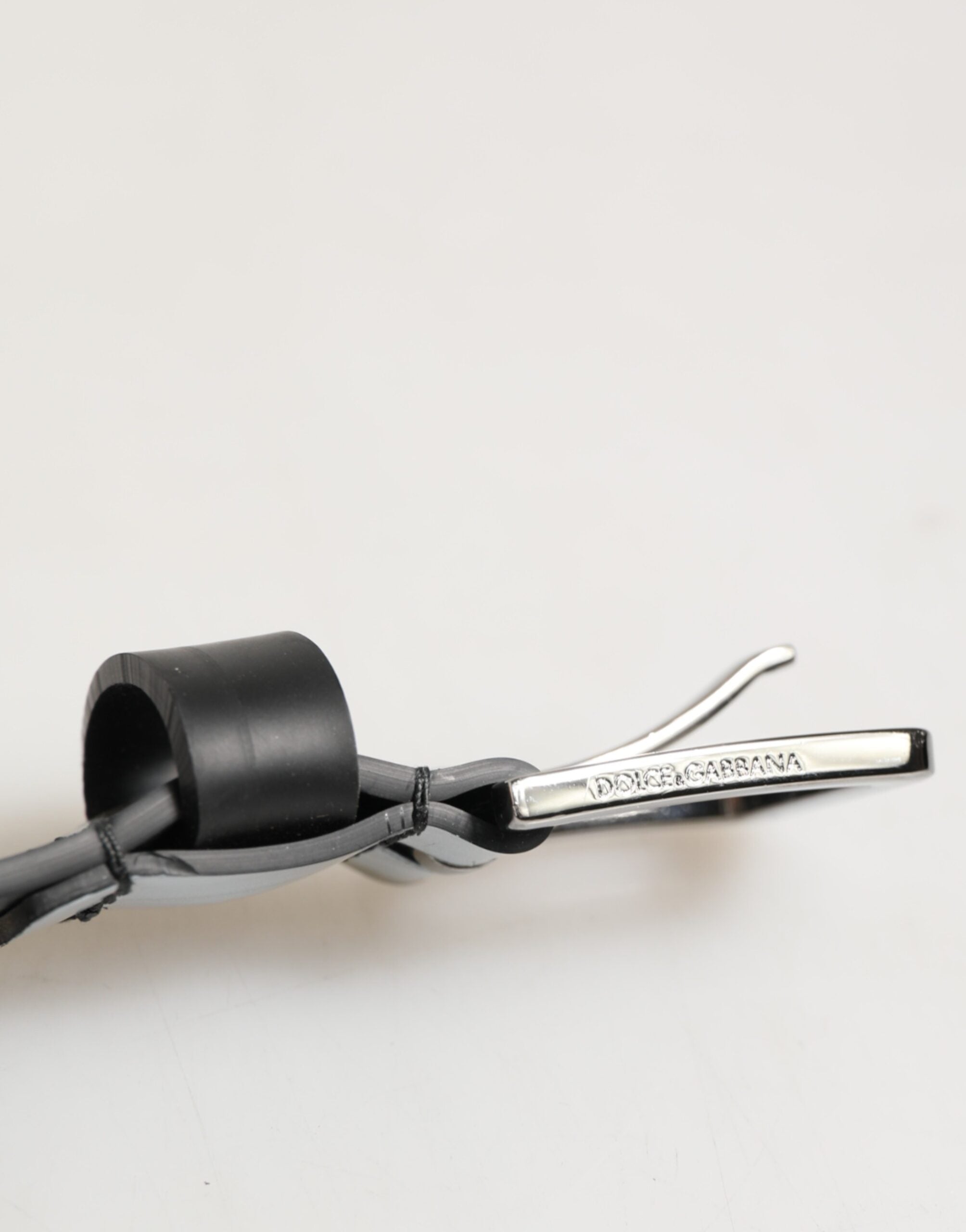 Dolce & Gabbana Multicolor PVC Floral Silver Buckle Men Belt