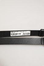 Dolce & Gabbana Black Double Strap Leather Silver Buckle Belt