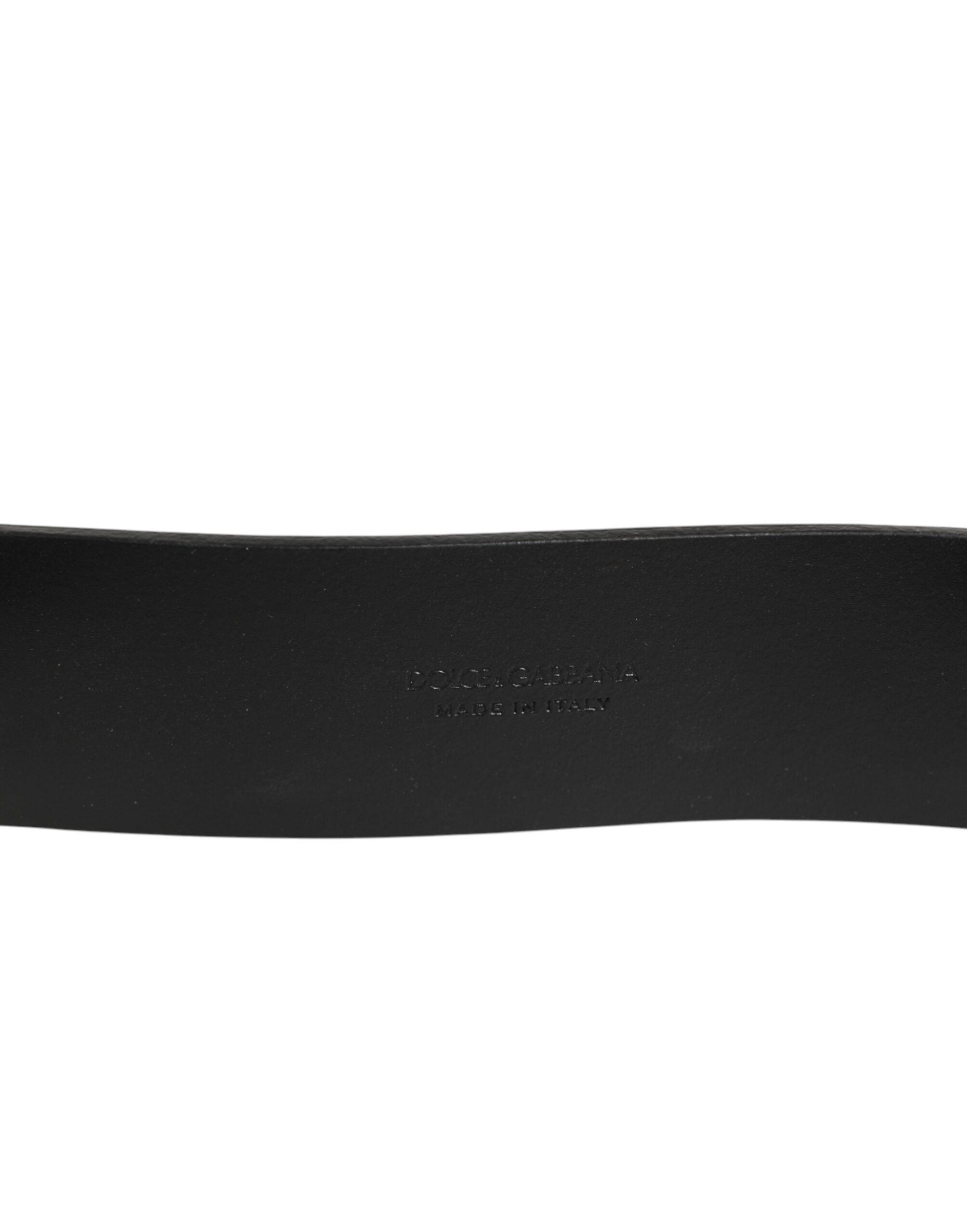 Dolce & Gabbana Brown Classic Gold Metal Logo Buckle Men  Belt