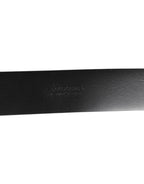 Dolce & Gabbana Black Leather Side Rings Brass Buckle Belt