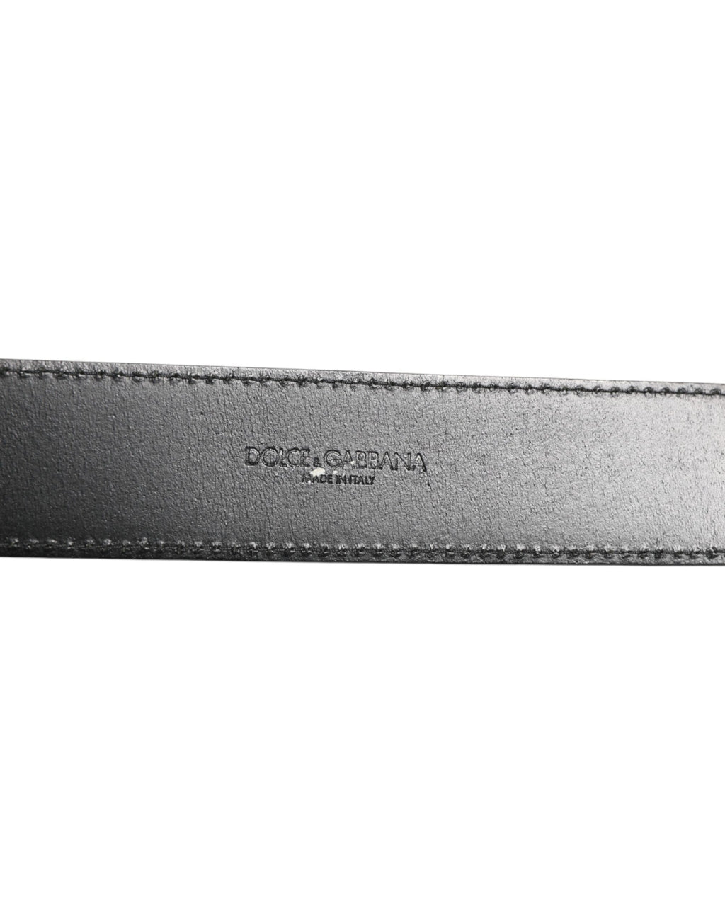 Dolce & Gabbana Black Leather Classic Metal Logo Buckle Belt