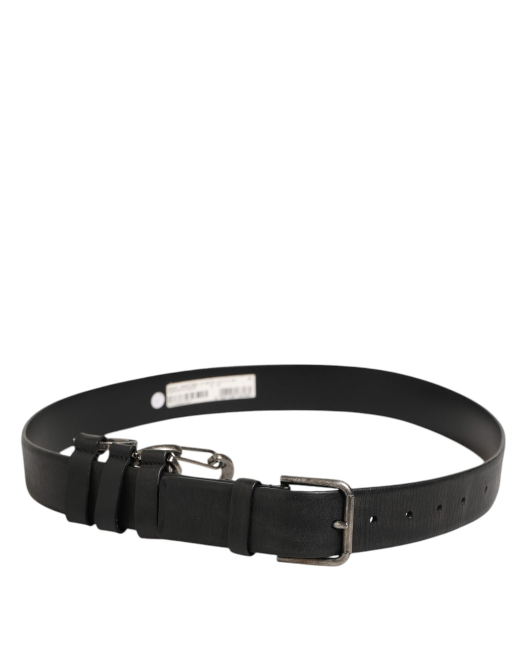 Dolce & Gabbana Black Key Ring Clip Attachments Buckle Belt