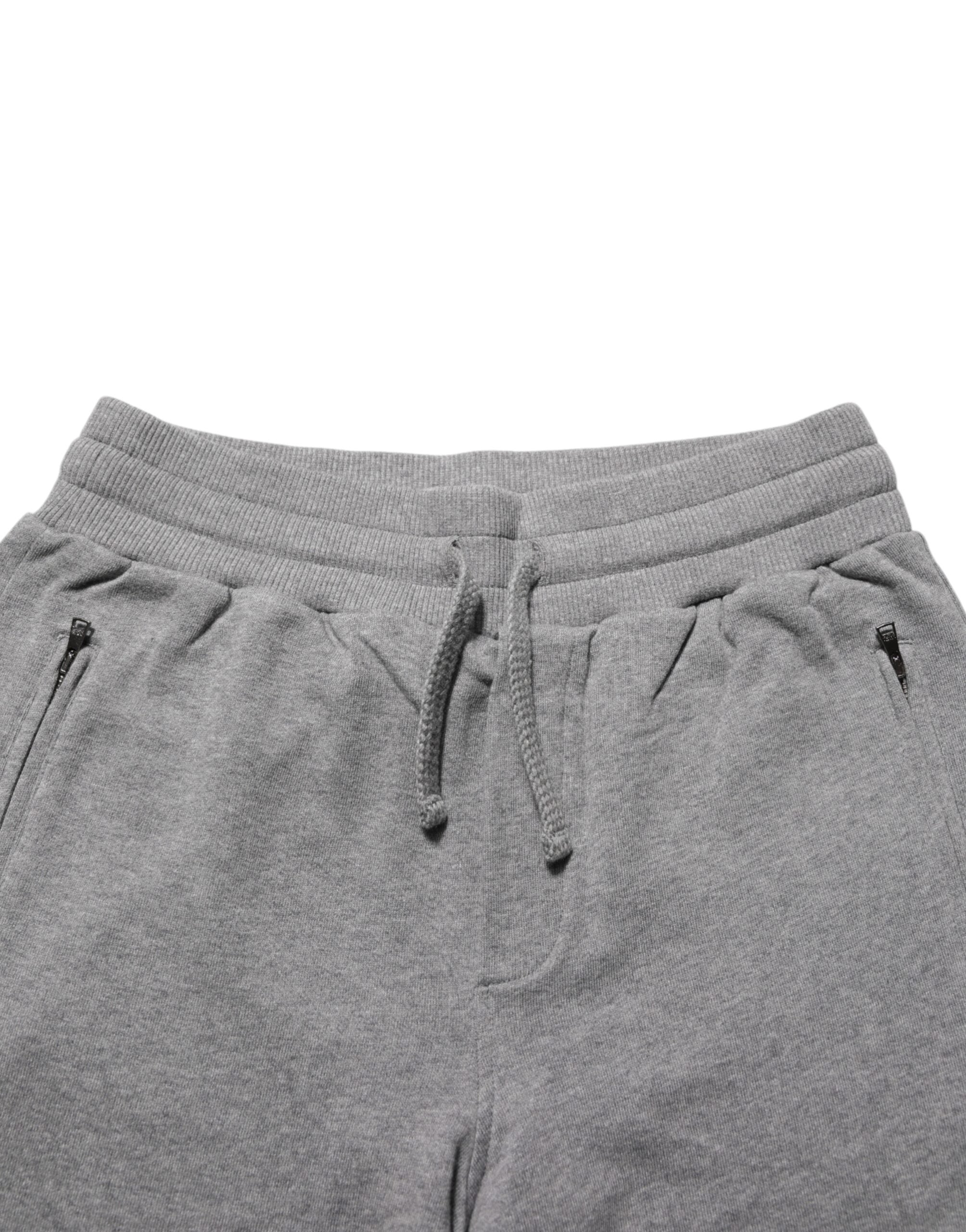 Dolce & Gabbana Cotton Jogger Sweatpants Trouser Gray