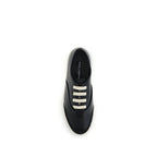 Dolce & Gabbana Black Calf Leather Bos Taurus Low Top Sneakers
