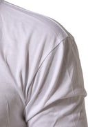 Dolce & Gabbana White Cotton Crown King Embroidery T-shirt