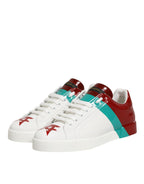 Dolce & Gabbana Multicolor Leather Logo Low Top Sneakers Shoes