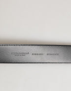 Dolce & Gabbana Black Leather Classic Metal Logo Buckle Belt