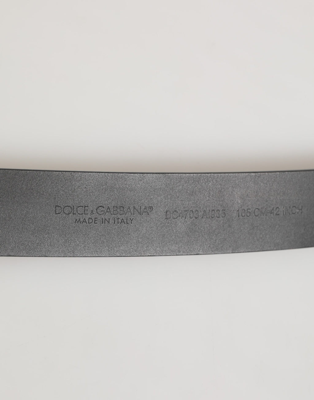 Dolce & Gabbana Black Leather Classic Metal Buckle Men Belt