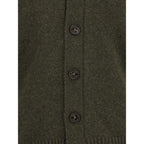 Brooksfield Green Fleece Wool Cardigan