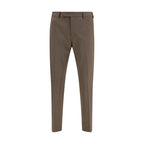 PT Torino Brown Fleece Wool Casual Pants