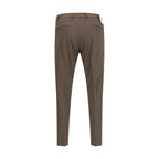 PT Torino Brown Fleece Wool Casual Pants