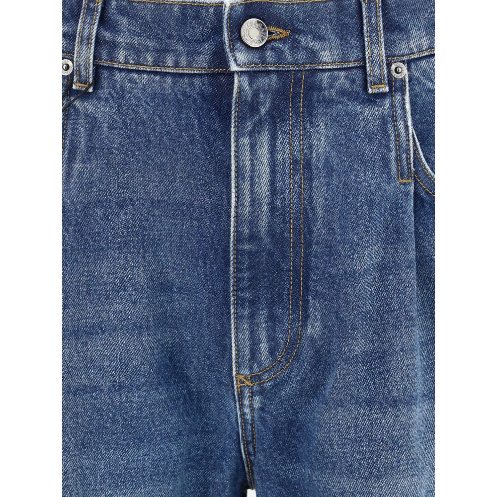 Dolce & Gabbana Blue Cotton Relaxed Fit Jeans