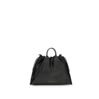 Brunello Cucinelli Black Calf Leather Bos Taurus Shoulder Bag