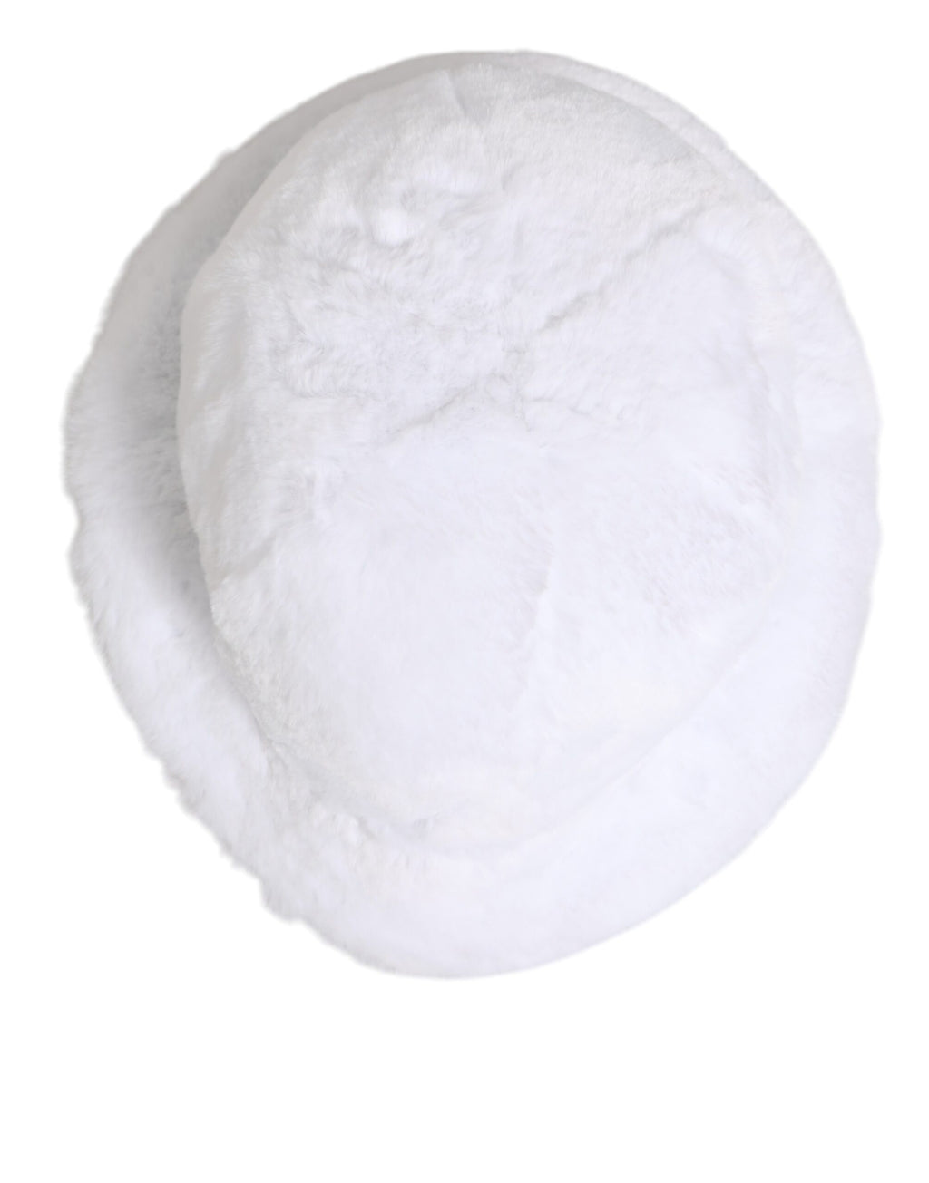 Dolce & Gabbana White Modacrylic Fur Bucket Men Capello Hat