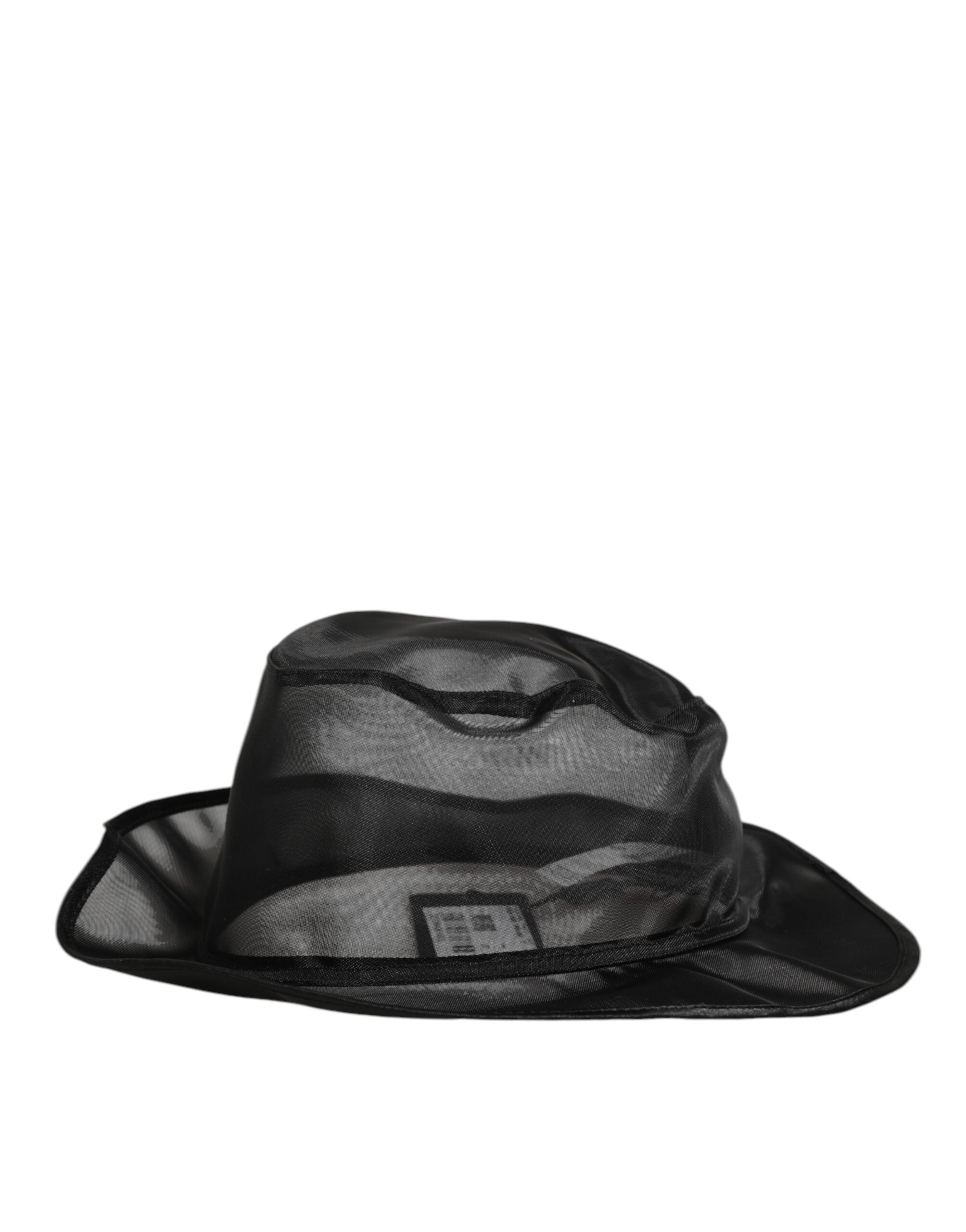 Dolce & Gabbana Black Silk Mesh Bucket Men Fisherman Cap Hat