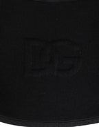 Dolce & Gabbana Black Lace Stole Knitted DG Logo Men One Size  Scarf