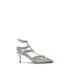Valentino Garavani Light Blue Fabric High Heel Pumps
