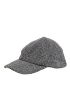 Dolce & Gabbana Gray Wool Fleece Rapper Men Baseball Capello Hat