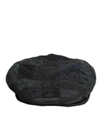 Dolce & Gabbana Black Polyester Newsboy Men Cloth Capello Hat