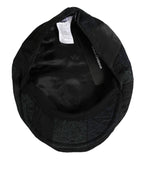 Dolce & Gabbana Black Polyester Newsboy Men Cloth Capello Hat
