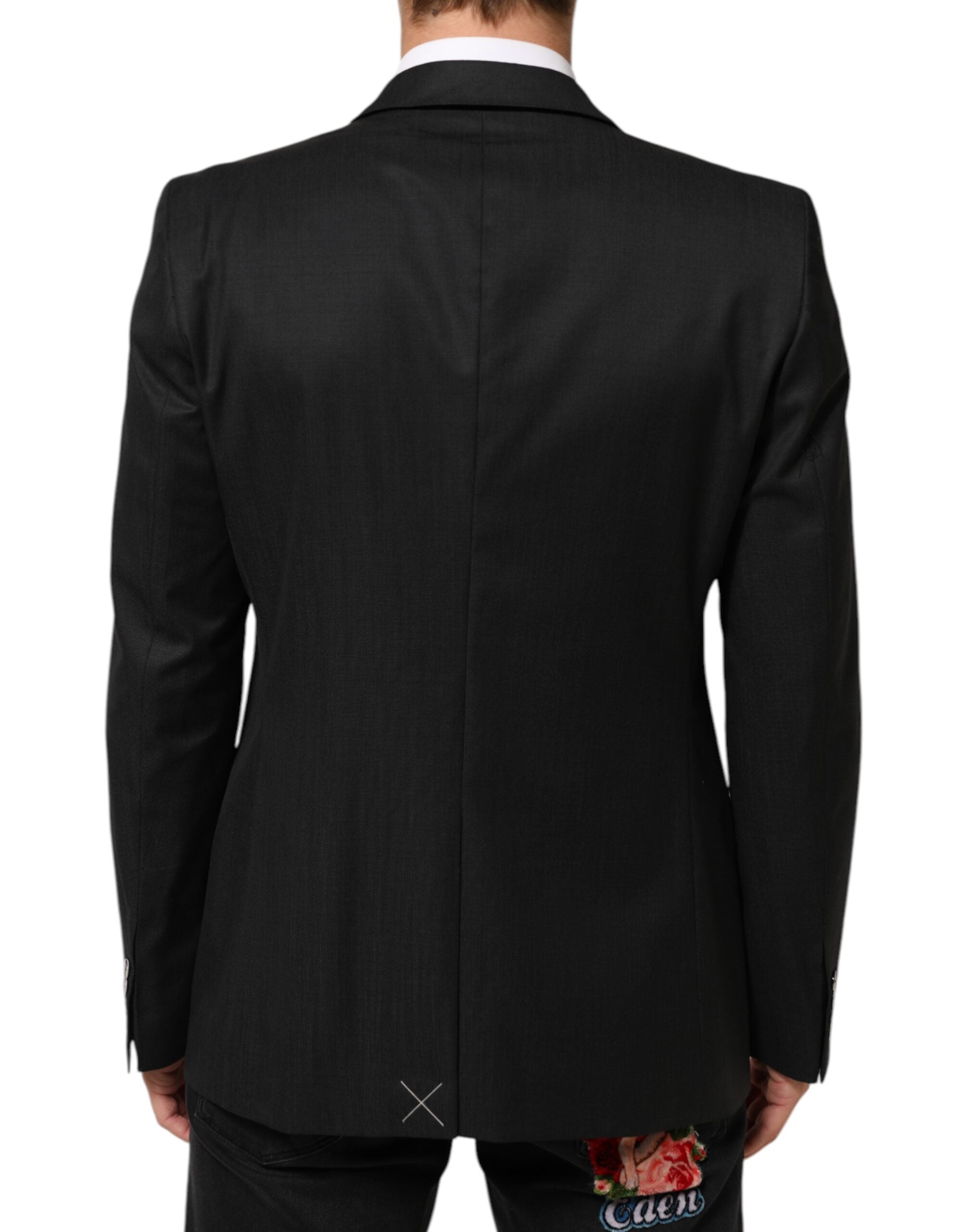 Dolce & Gabbana Black Single Breasted Men Coat MARTINI Blazer