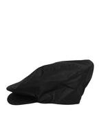 Dolce & Gabbana Black Cotton Stretch Newsboy Cloth Capello Hat