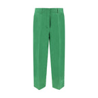 Max Mara Green Linen Casual Pants