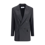 Max Mara Black Fleece Wool Blazer