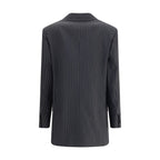 Max Mara Black Fleece Wool Blazer