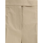 Max Mara Beige Cotton Casual Pants