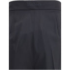 Max Mara Black Fleece Wool Casual Pants