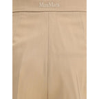 Max Mara Beige Fleece Wool Casual Pants