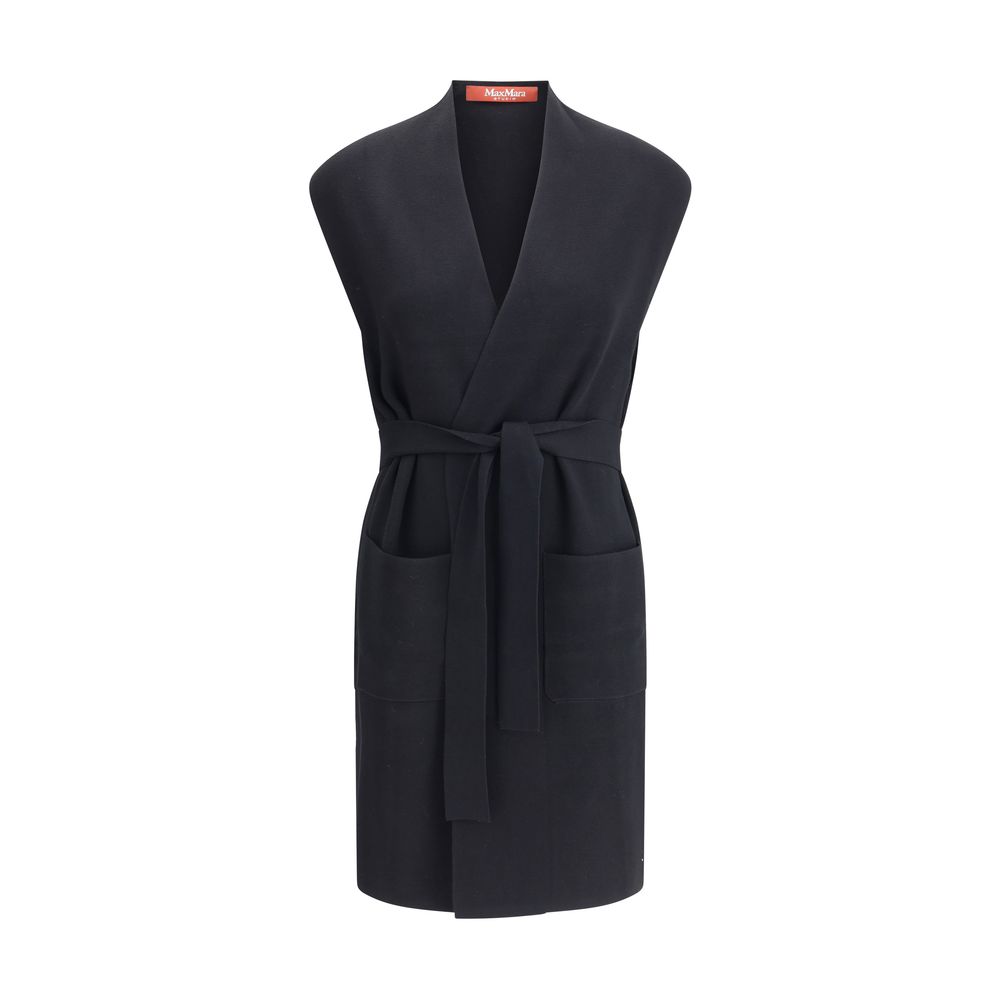 Max Mara Black Viscose Coat